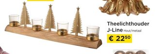 Molecule Theelichthouder j-line hout/metaal aanbieding