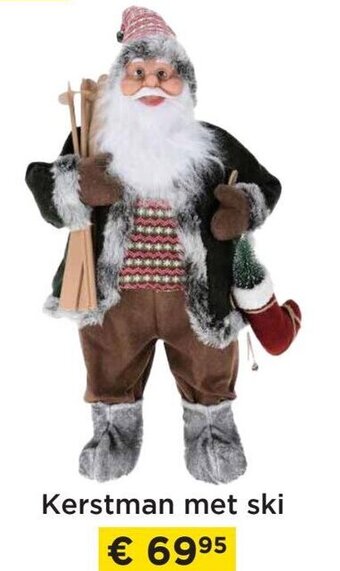 Molecule Kerstman met ski aanbieding
