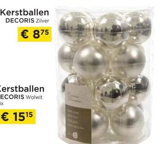 Molecule Kerstballen decoris zilver aanbieding