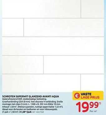 Brico Schroten superwit glanzend avanti aqua aanbieding