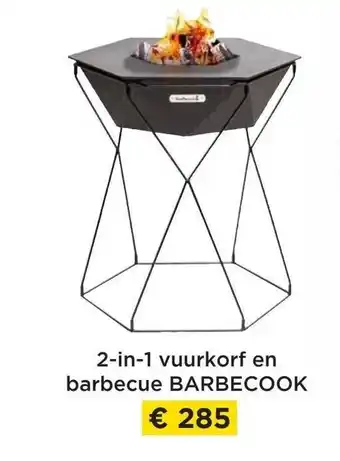 2-in-1 vuurkorf en barbecue barbecook