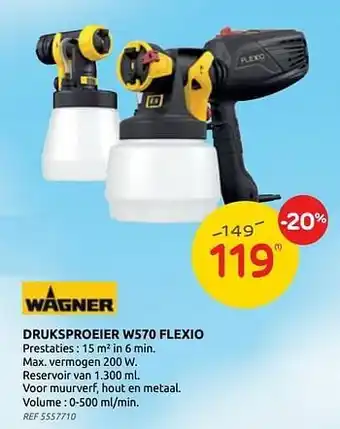 Brico Druksproeier w570 flexio wagner aanbieding