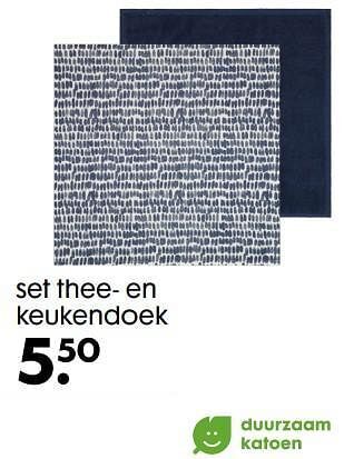 HEMA Set thee- en keukendoek aanbieding