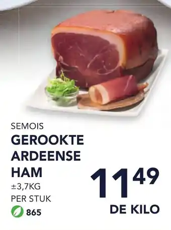 Semois gerookte ardeense ham de kilo