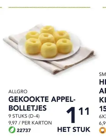 Bidfood Allgro gekookte appel bolletjes het stuk aanbieding