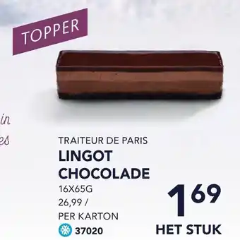 Bidfood Traiteur de paris lingot chocolade het stuk aanbieding