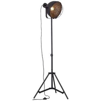 Leen Bakker Brilliant vloerlamp Jesper - zwart - Leen Bakker aanbieding