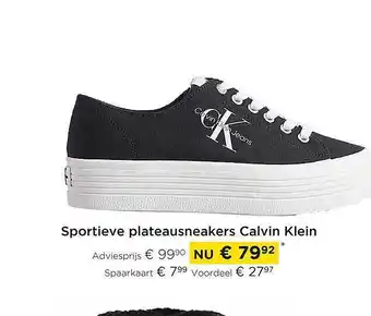 Sportieve plateausneakers calvin klein