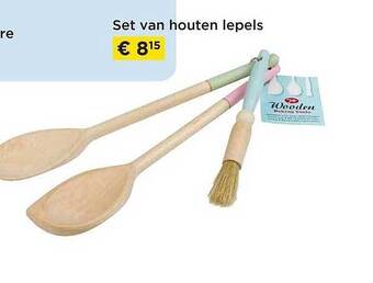 Set van houten lepels