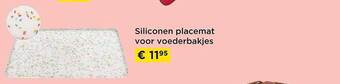 Siliconen placemat voor voederbakjes