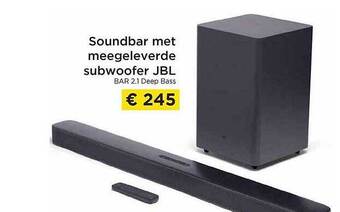 Soundbar met meegeleverde subwoofer jbl