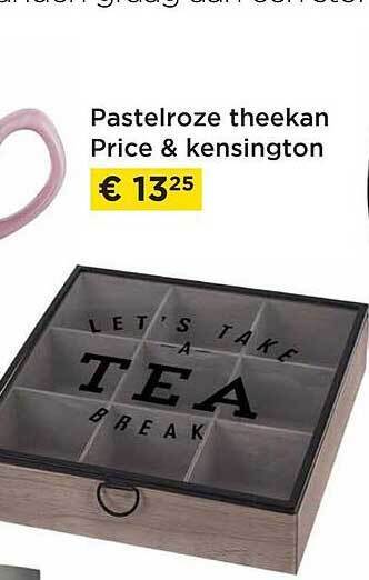 Pastelroze theekan price & kensington
