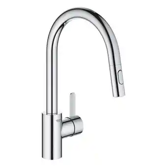 Grohe eurosmart cosmopolitan 1-gats keukenkraan met uittrekbare dual spray chroom