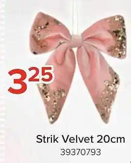 Euroshop Strik velvet 20cm aanbieding