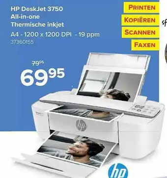 Euroshop Hp deskjet 3750 allinone thermische inkjet aanbieding