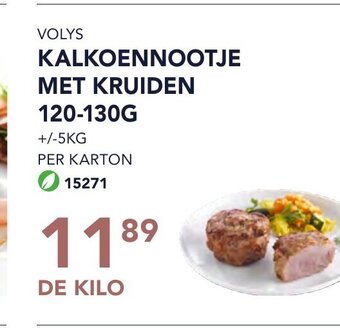 Volys kalkoennootje met kruiden 120-130g de kilo
