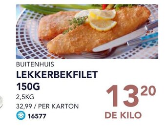 Bidfood Buitenhuis lekkerbekfilet 150g de kilo aanbieding