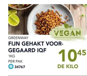 Bidfood Greenway fijn gehakt voor gegaard iqf 1kg aanbieding