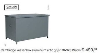Cambridge kussenbox aluminium artic grijs