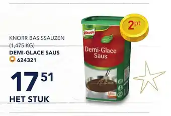 Bidfood Knorr basissauzen (1,475kg) demi-glace saus het stuk aanbieding