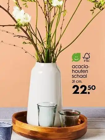 Acacia- houten schaal