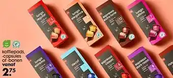HEMA Koffiepads -capsules of -bonen aanbieding