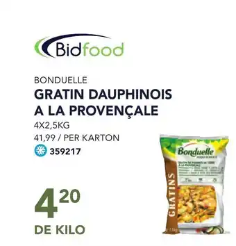 Bidfood Bonduelle gratin dauphinois a la provencale de kilo aanbieding