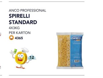Bidfood Anco professional spirelli standard 4x3kg aanbieding