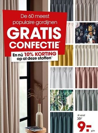 Kwantum Populaire gordijnen aanbieding
