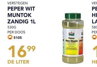 Verstegen peper wit muntok zandig 1l