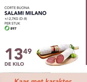 Corte buona salami milano de kilo