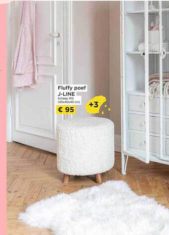 Molecule Fluffy poef j-line aanbieding