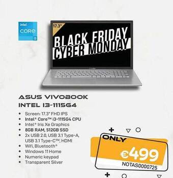 CompuDeals Asus vivobook intel i3 aanbieding