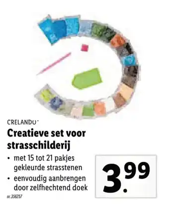 Lidl Crelando Creatieve set voor strasschilderij aanbieding