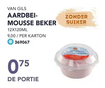 Aardbei- mousse beker