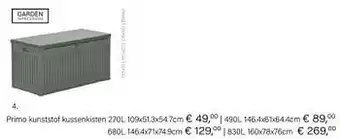 Multi bazar Primo kunststof kussenkisten 270L aanbieding