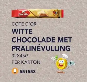 Bidfood Witte chocolade met pralinevulling 3+1 gratis aanbieding