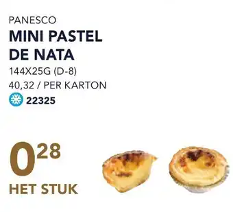 Bidfood Mini pastel de nata het stuk aanbieding