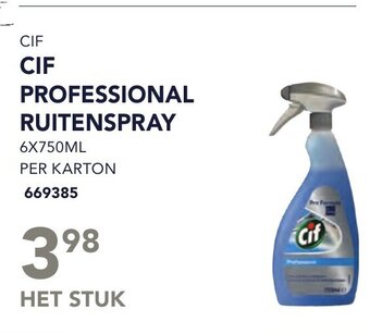 Bidfood Cif professional ruitenspray het stuk aanbieding