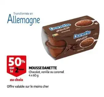 Auchan Mousse danette 4x60g aanbieding