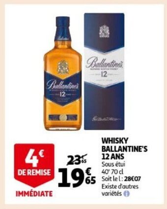 Auchan Whisky ballantine's 12 ans aanbieding