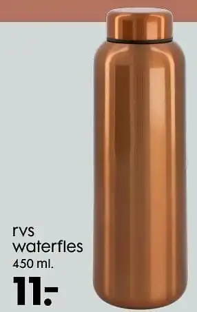 HEMA Rvs waterfles 450ml aanbieding