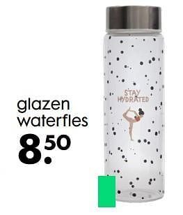 HEMA Glazen waterfles aanbieding