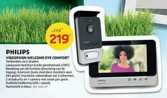 Brico Philips videofoon welcome eye comfort aanbieding