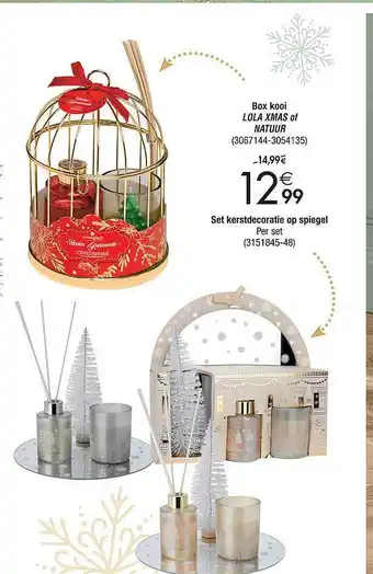 Cora Set kerstdecoratie op spiegel aanbieding