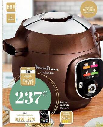 Cora Moulinex cookeo aanbieding
