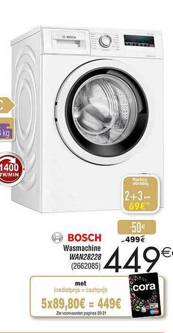 Cora Bosch wasmachine aanbieding