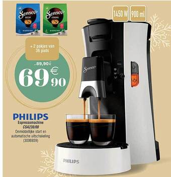Cora Philips espressomachine aanbieding