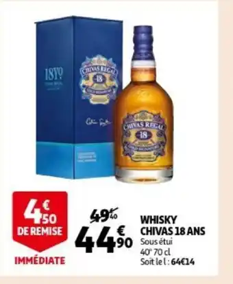 Auchan Whisky chivas 18 ans 70cl aanbieding