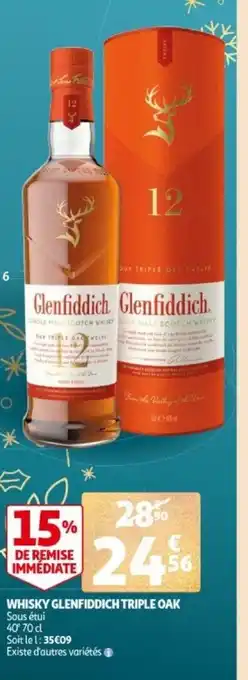 Auchan Whisky glenfiddich triple oak 70cl aanbieding